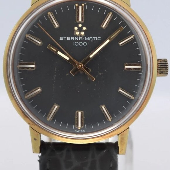 Vintage Eternamatic 432 T Grey Dial Men's Automatic Wristwatch 1478K Swiss - Picture 4 of 5